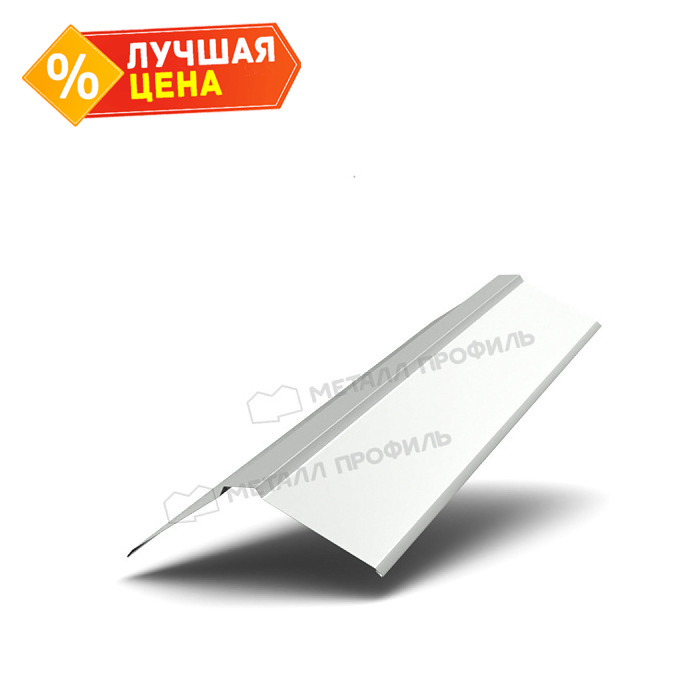 Планка конька плоского 190х190х2000 (ECOSTEEL-01-Белый Камень ПР-0.5)